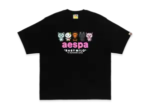 A BATHING APE x aespa Baby Milo Relaxed Fit Tee "Black"の新品/中古服・ブランド古着通販|スニダン