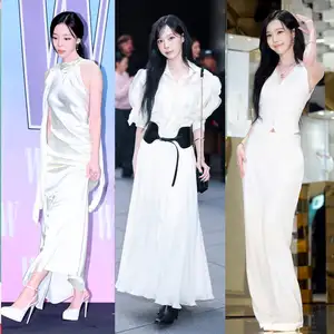 透明感あふれるコーディネートを参考に! aespa ウィンターの洗練ドレスアップ10選