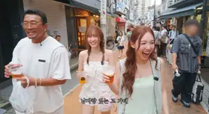 TWICE ナヨン&モモ、生ビールを楽しむ姿も!秋山成勲と日本で対面(動画あり)
