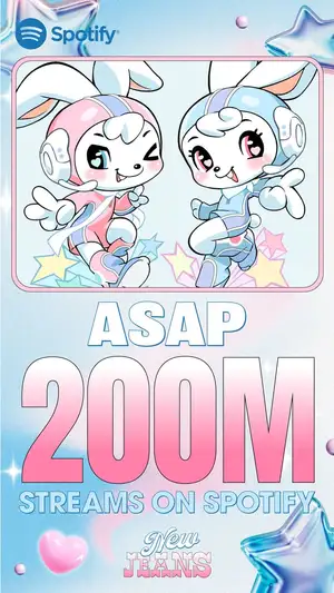 NewJeans、空白期間中もグローバルな人気を維持..'ASAP' Spotifyで2億ストリーミング