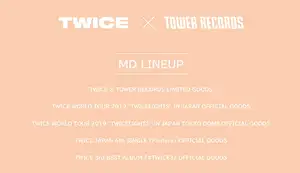 TWICE OFFICIAL GOODS - TOWER RECORDS ONLINE