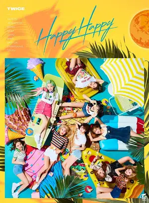TWICE、爽やかな夏の昼『HAPPY HAPPY』&クールな夏の夜『Breakthrough』ジャケット写真を公開