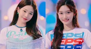 IVE's Wonyoung and Leeseo lend refreshing visuals to concept teasers for Starship x Pepsi collaboration song 'BLUE & BLACK'